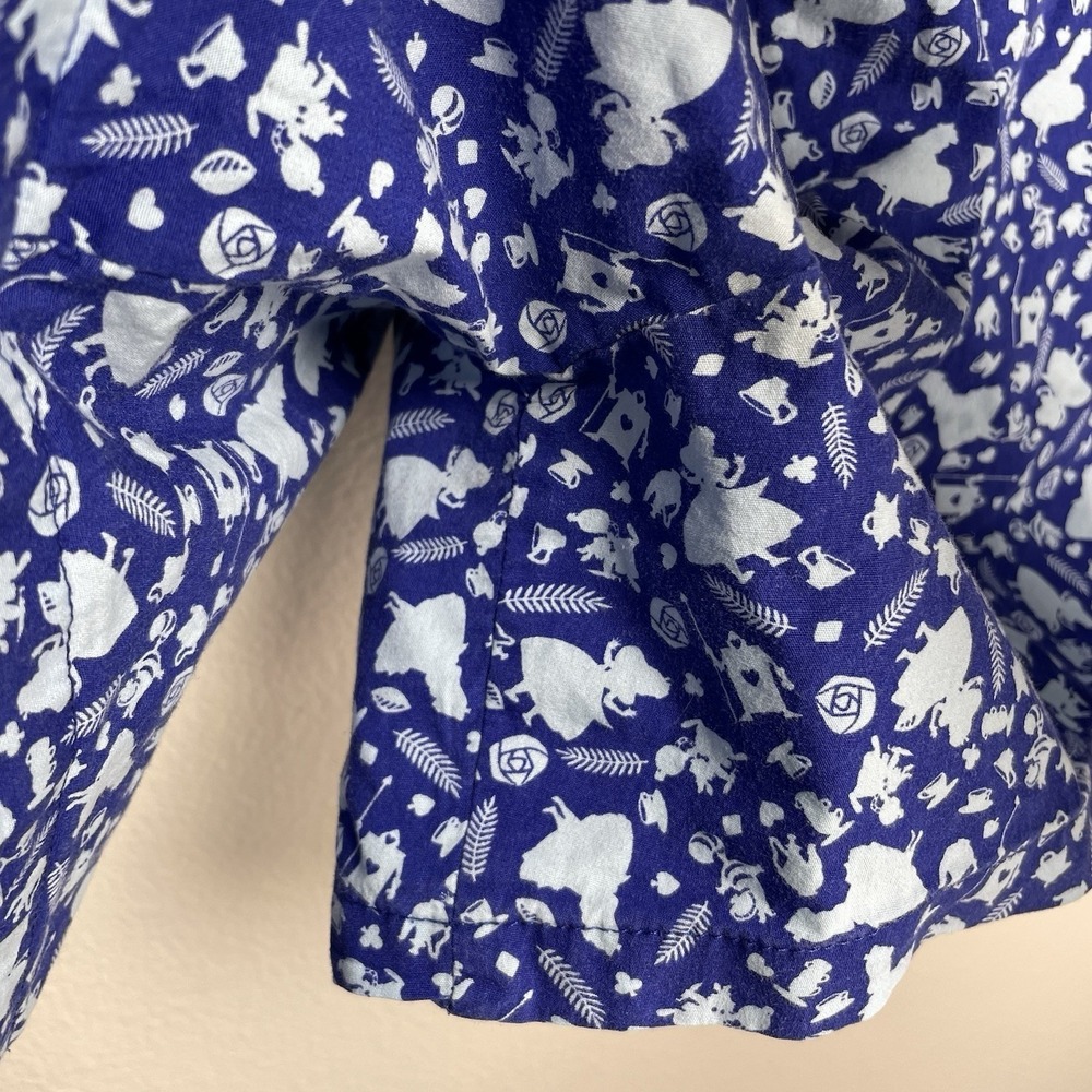 Disney Women 2XL Blue Shorts Alice In Wonderland Coquette Cotton 4" - Picture 5 of 13